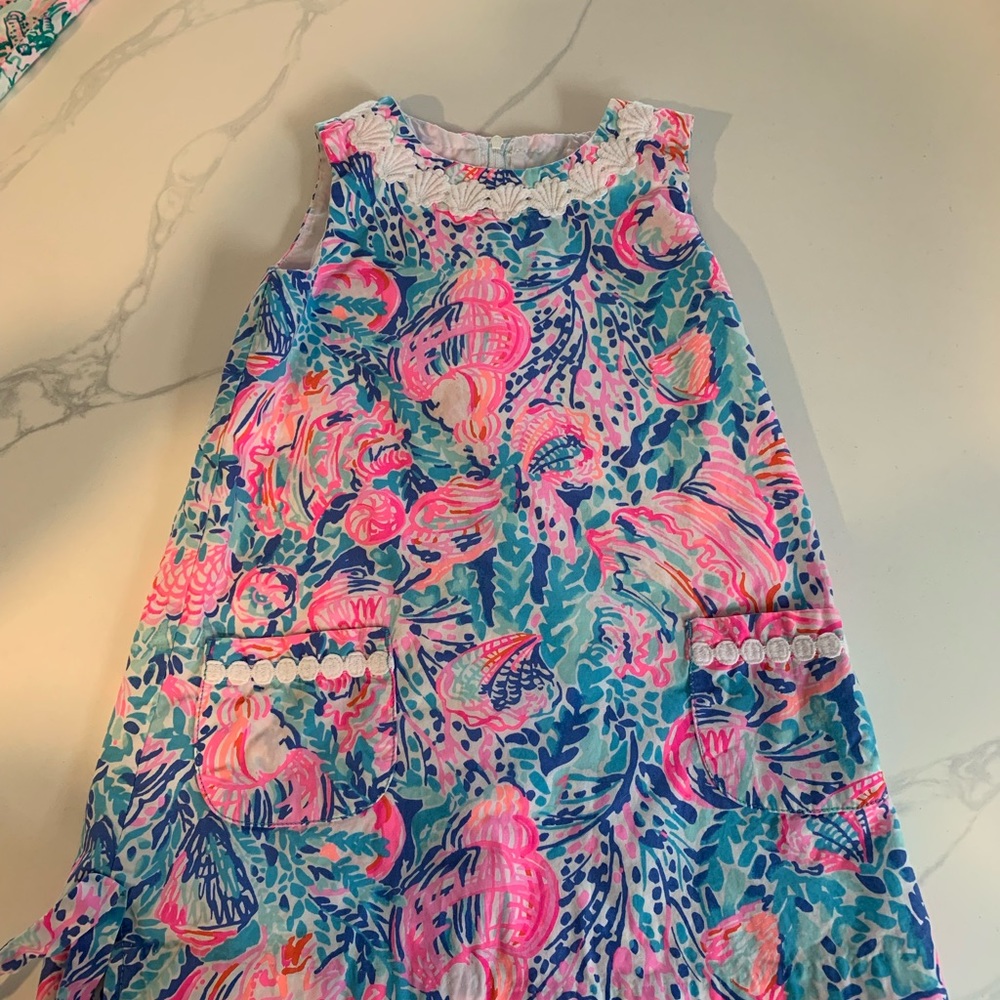 Lilly Pulitzer Pink and Blue Kids Casual Dress